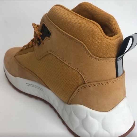 Timberland Mens Solar Wave Mid Hiking Trail Boots Brown Leather Lace Up 11 M New - Picture 4 of 8